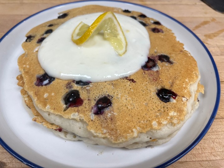 Lemon Ricotta Blueberry pancakes