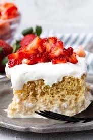 Strawberry Coconut Rum Tres Leches