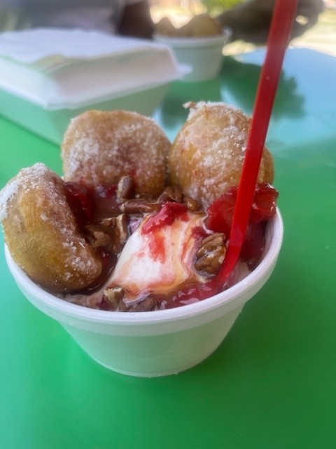 Fried Oreo Strawberry Sundae