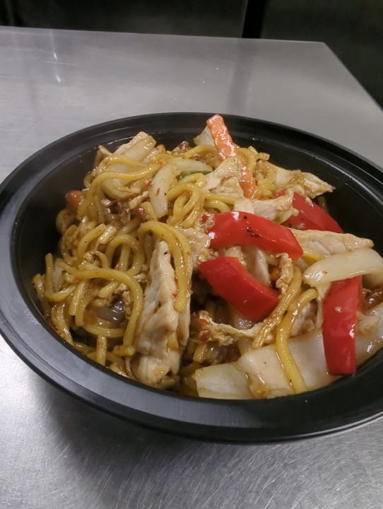 Pork Drunken Noodle w/ Lo Mein Noodle