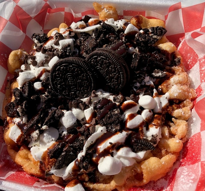 Cookies and Cream Funnel Cake