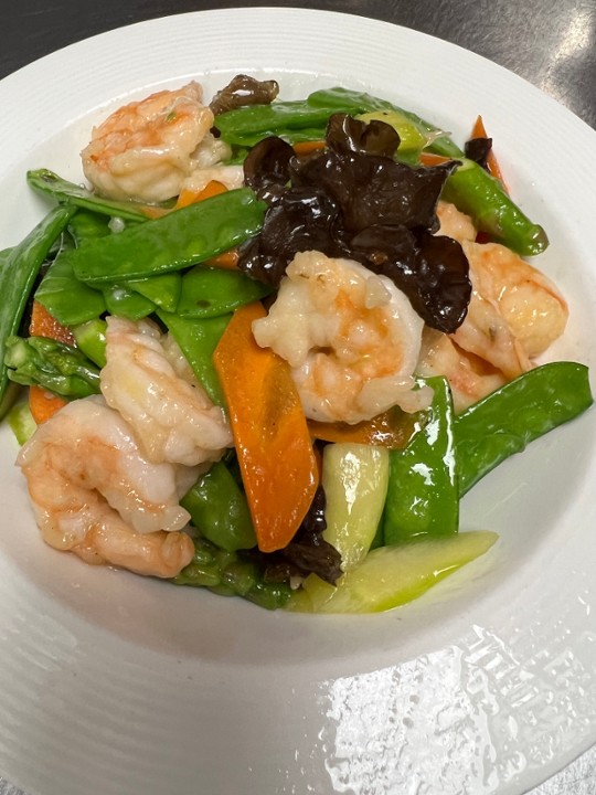 Woodear  Snow Peas & Shrimp