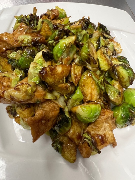 Tofu and Brussels Sprouts