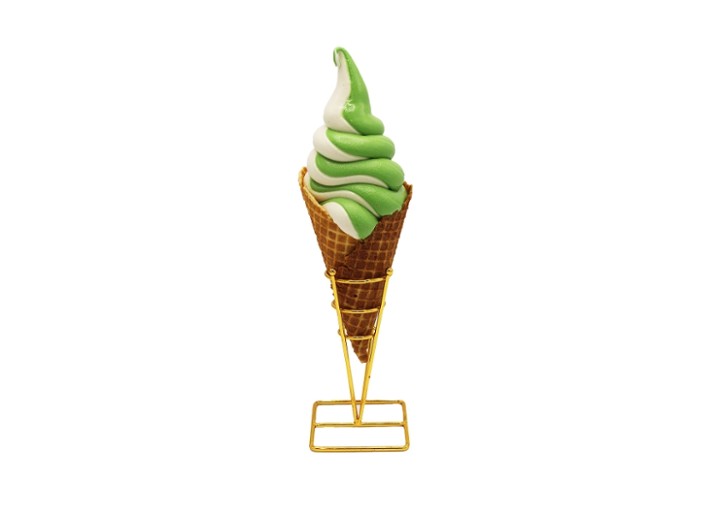 Matcha Coconut Vanilla Swirl Cone