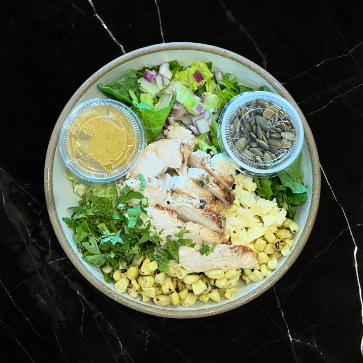 Fire Roasted Chicken and Corn Salad