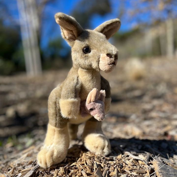 11" Stuffed Standing Kangaroo-262