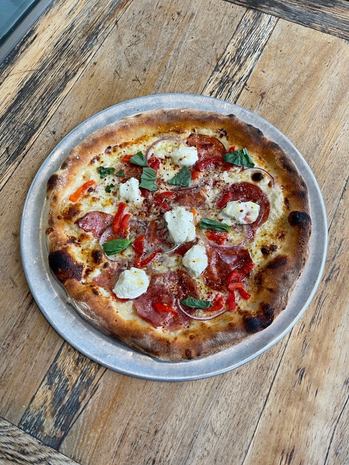 Sweet & Spicy Salami Pizza