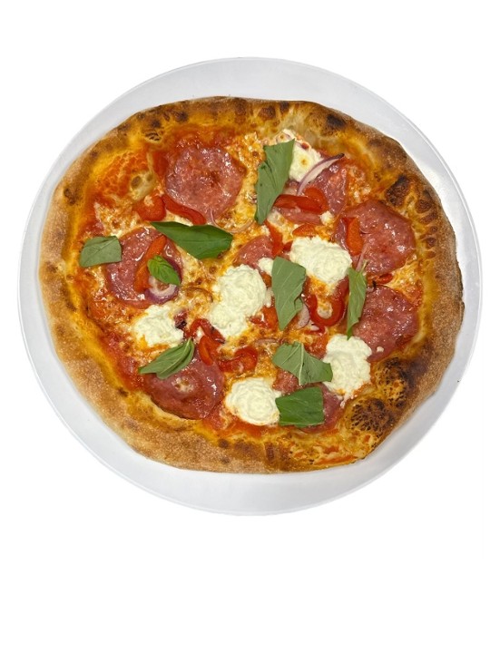 Sweet & Spicy Salami Pizza