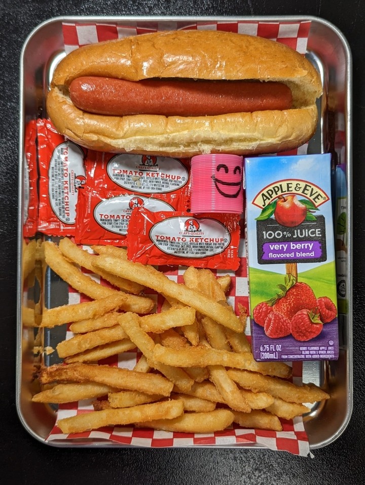 Hotdog, Fries, Juice box & prize