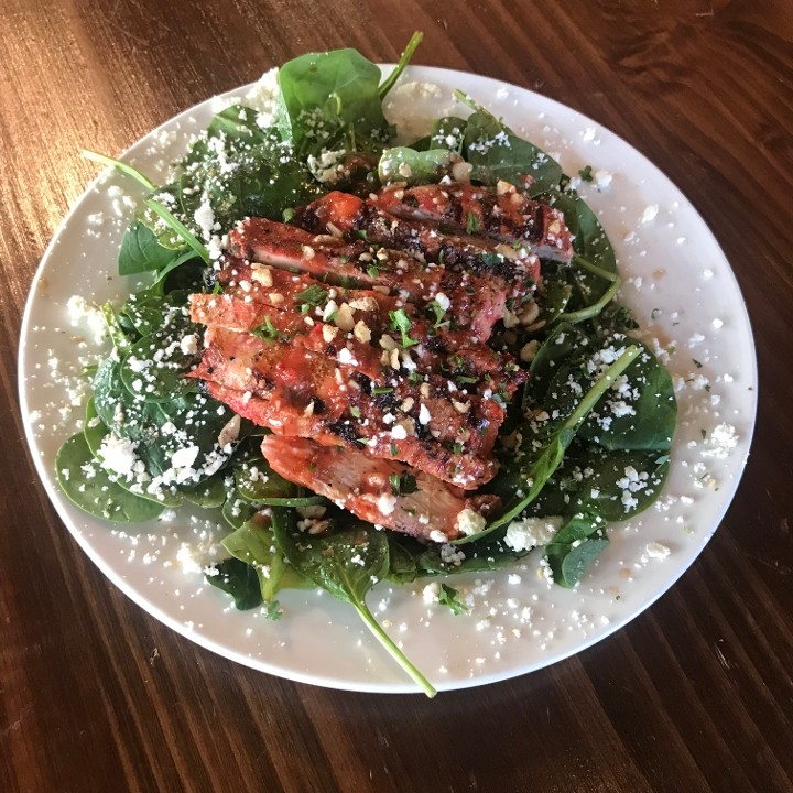 Pomegranate Chicken Spinach Salad
