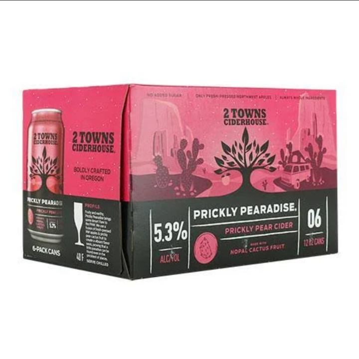 Two Towns Prickly Pearadise Cider 6 Pack To-Go
