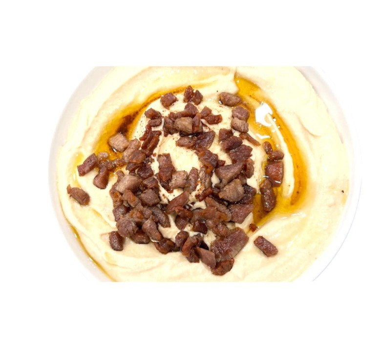Hummus with Lamb and almonds App