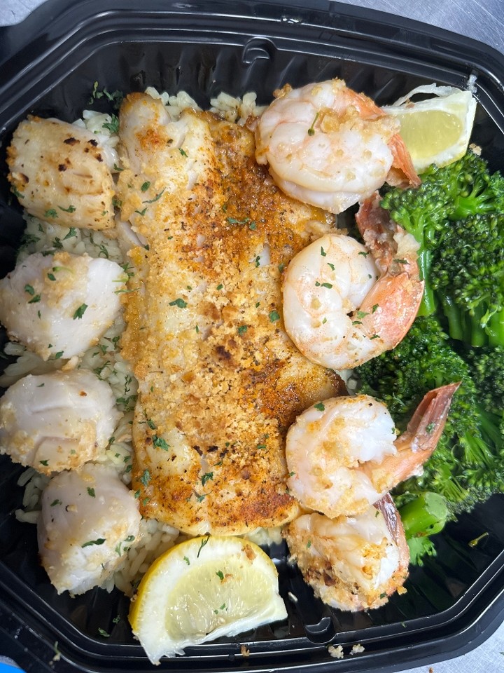 Baked Seafood Trio