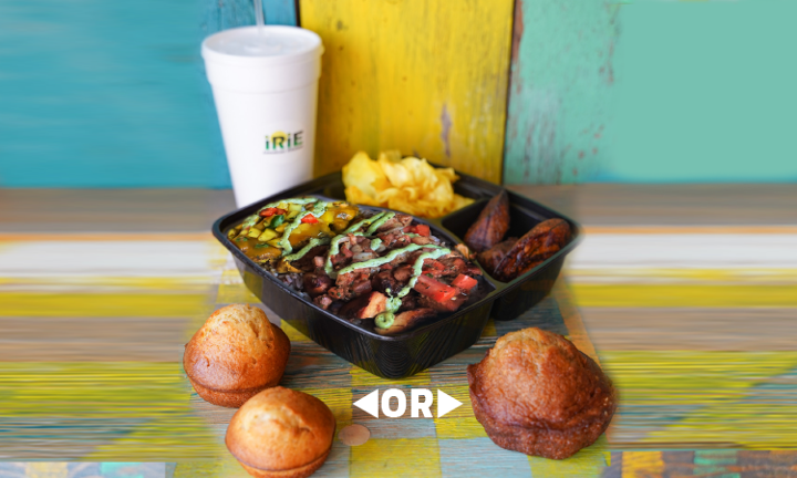 Half and Half Box+Drink+Cornbread or Rumcake