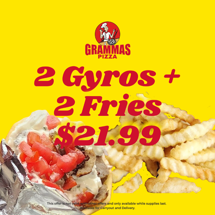 2 Gyros + 2 Fries