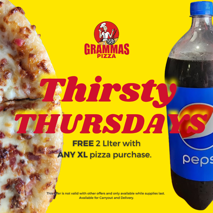 1 Topping Big Mama with FREE 2L - Thirsty Thursdays