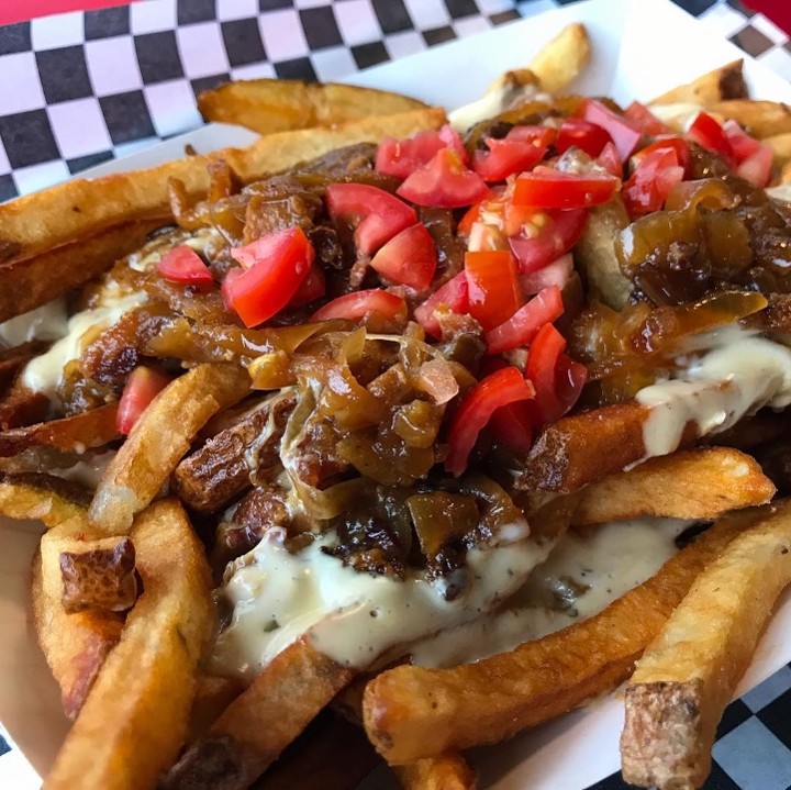 Smoky Garlic Cheese & Bacon Jam Fries