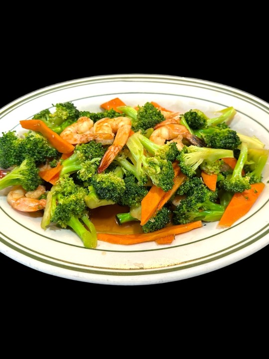 E12 Shrimp with broccoli