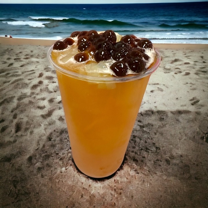 Passion Fruit GT w/ Boba + Coconut