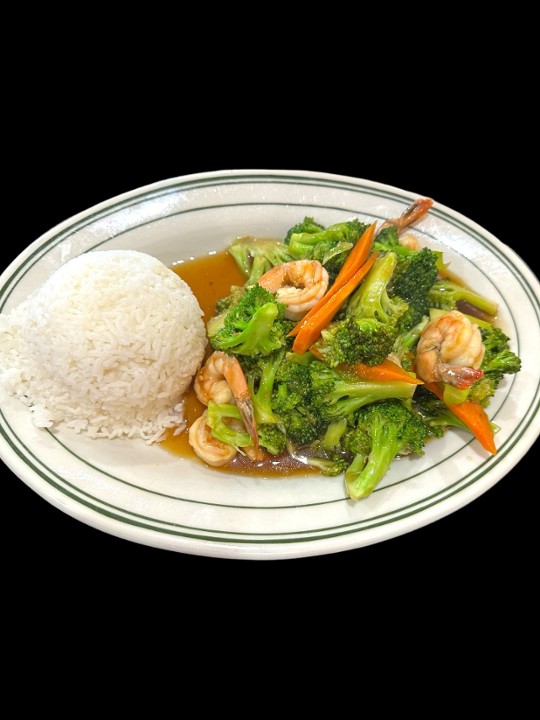 L9 Shrimp + Broccoli Over Rice