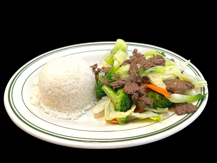 L2 Beef + Mixed Vegetable Over Rice