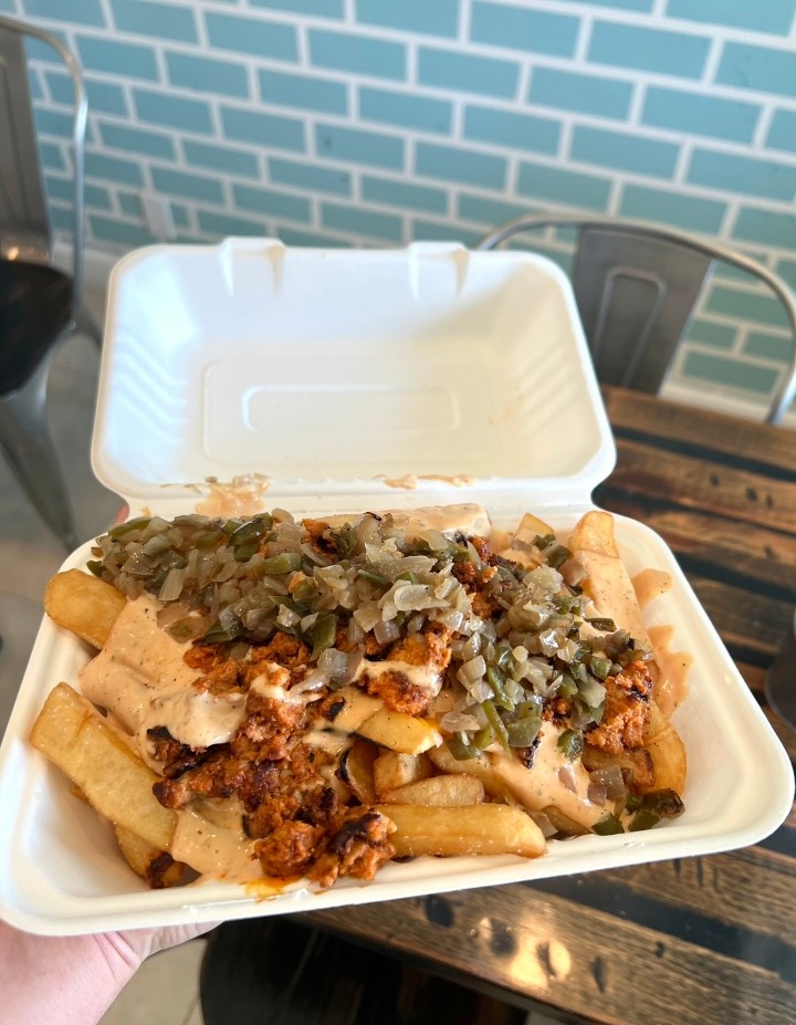 Animal Style Fries with Spicy Tuna
