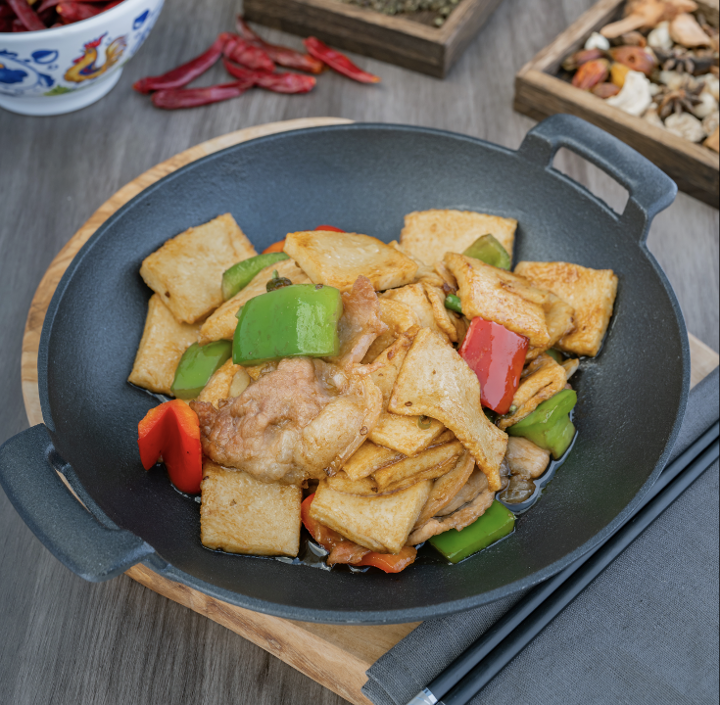 干锅千页豆腐 Spicy Dry Pot with Chiba Tofu