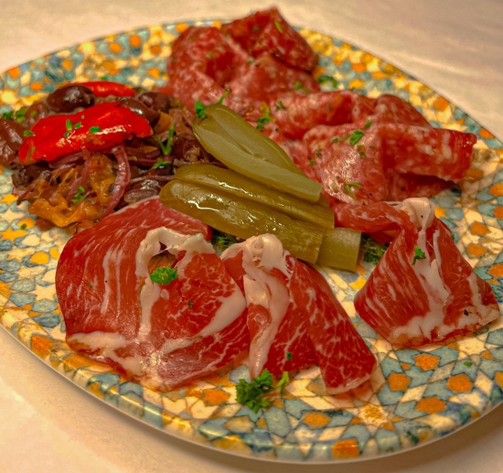 Assorted Sliced Meats & Variety Antipasto  charcuterie