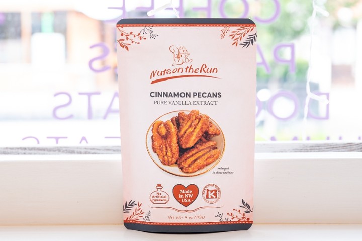 Nuts On The Run - Cinnamon Pecans (4 oz)