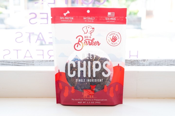 Beg & Barker Beef Chips for Dogs - 3.5oz