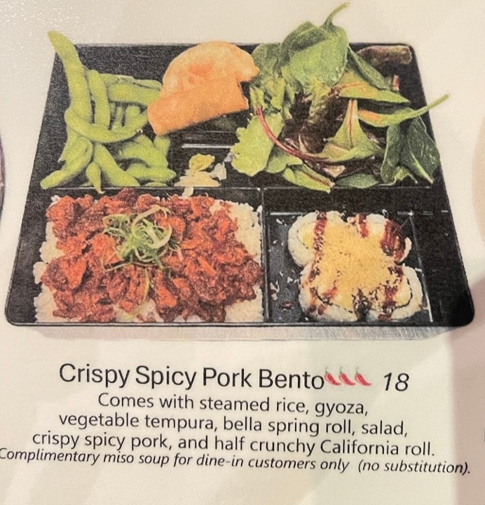 Crispy Spicy Pork Bento