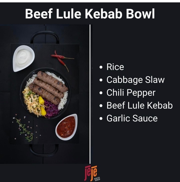 Beef Lule Kebab bowl