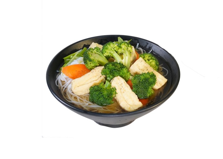Phở Steamed or fried tofu with veggies (in beef broth)