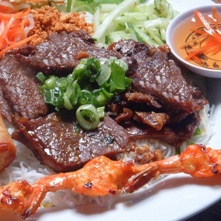 Grilled shrimp & beef vermicelli
