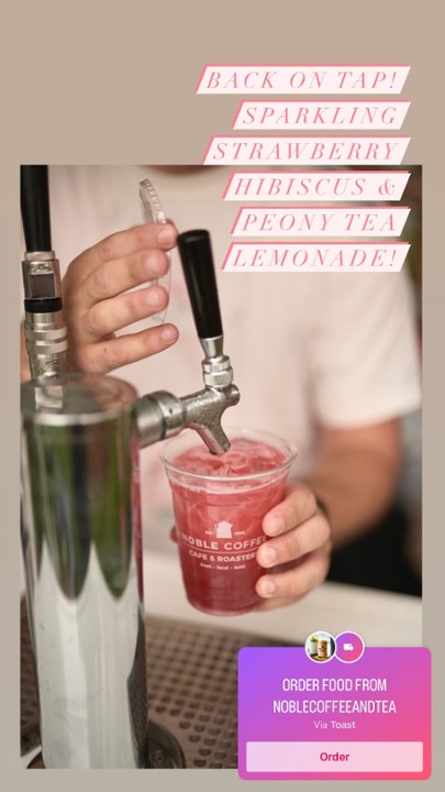 Sparkling Strawberry Hibiscus Lemonade - Infused with Peony Tea