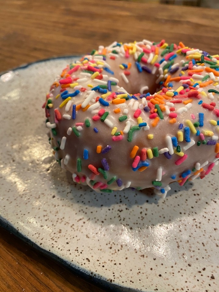 Vanilla Sprinkle Donut