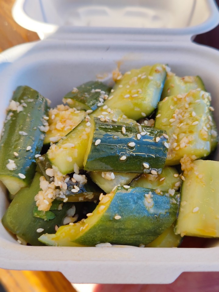 GARLICKY SMASHED CUCUMBERS