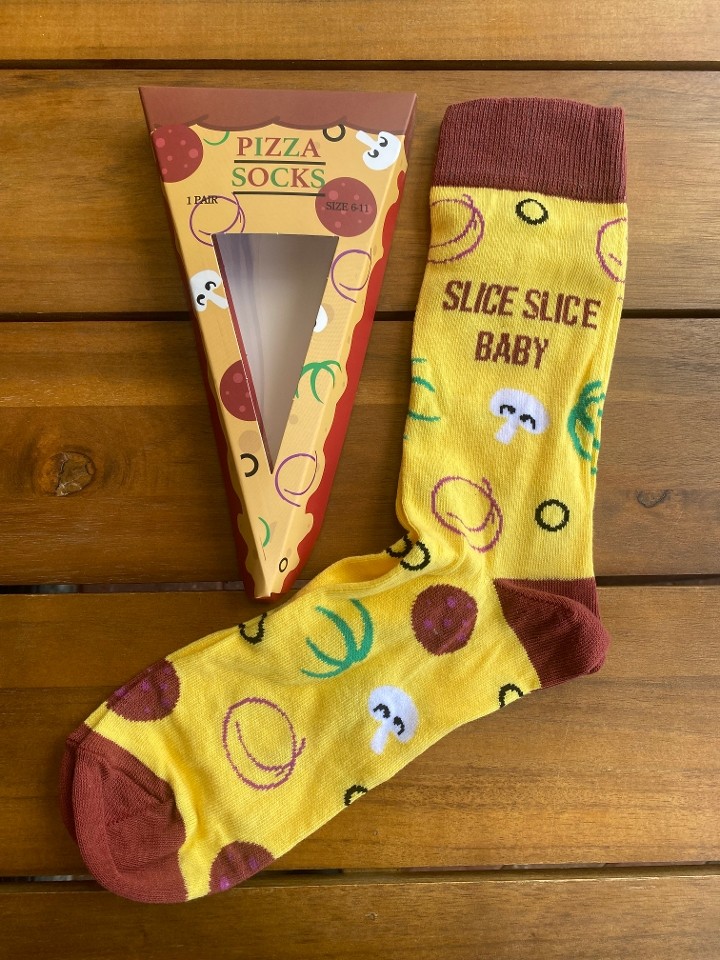 Single Pizza Slice Sock Gift Set