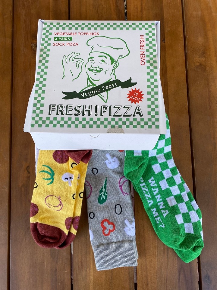 Pizza Box Socks Gift Set  (Set of 4)