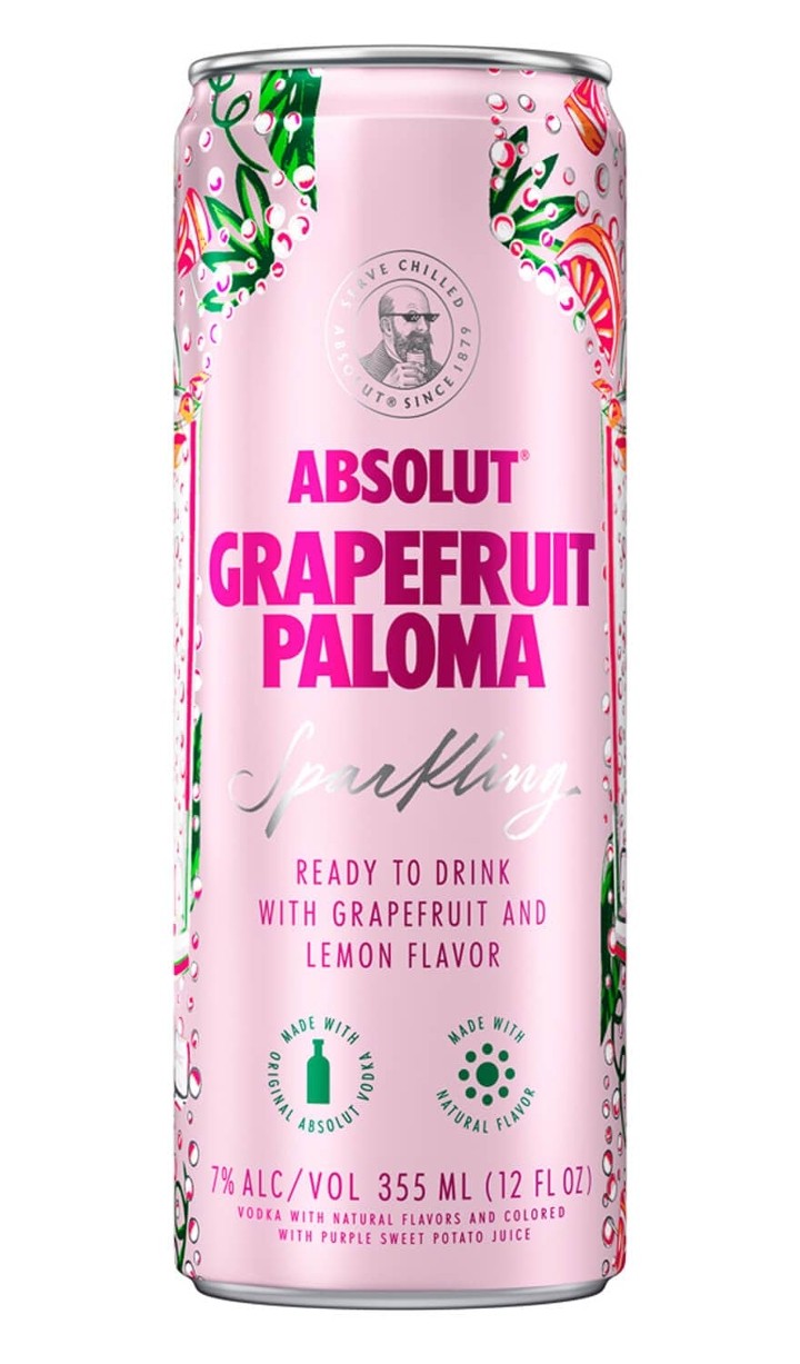 Absolut Grapefruit Paloma, 7% Alcohol Vol 355 mL