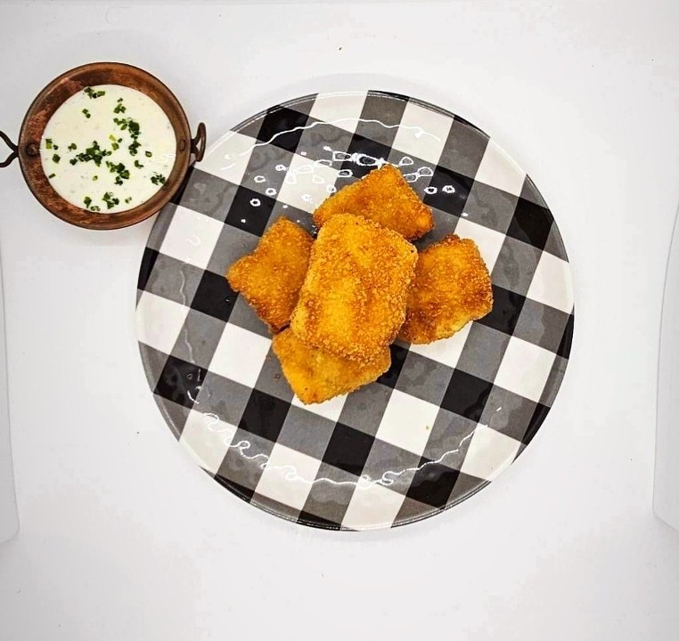 Fried Breaded Mac & Cheese Bites with Pork Belly and Jalapenos