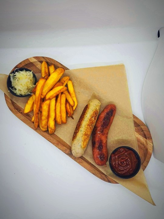 Wurst Plate with Belgian Fries