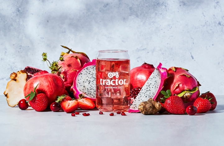 Tractor Beverage Strawberry Dragon Fruit Refresher
