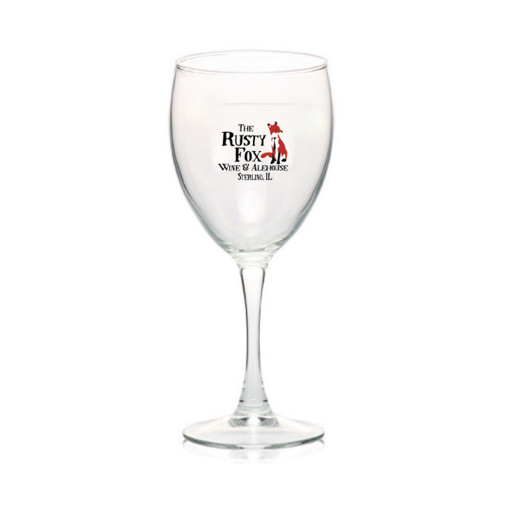 Wine Glass w/Fox Logo