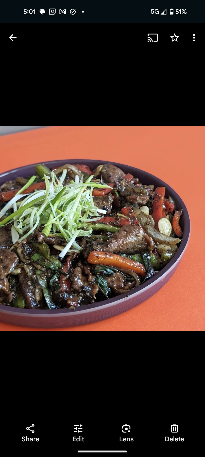 Black Pepper Beef Lunch Combo
