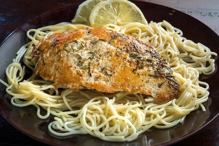Lemon Chicken with Angel Hair Pasta