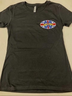 Womens Medium No Scoop Black T-Shirt