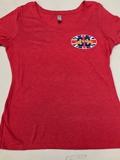 Womens 2XL Scoop Red T-Shirt