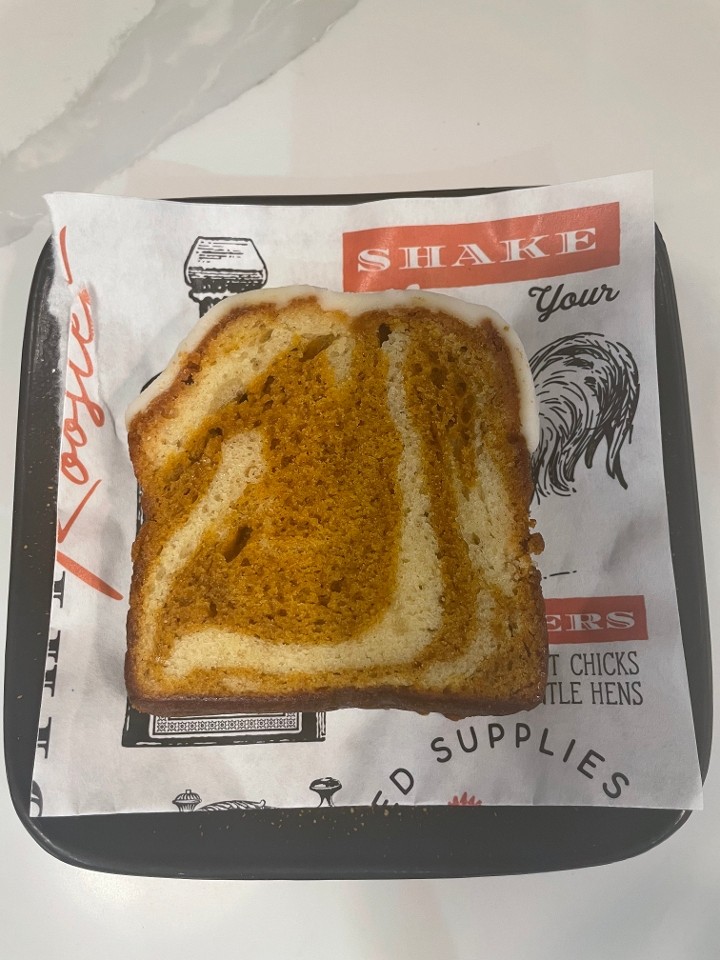 Iced Pumpkin Loaf Slice