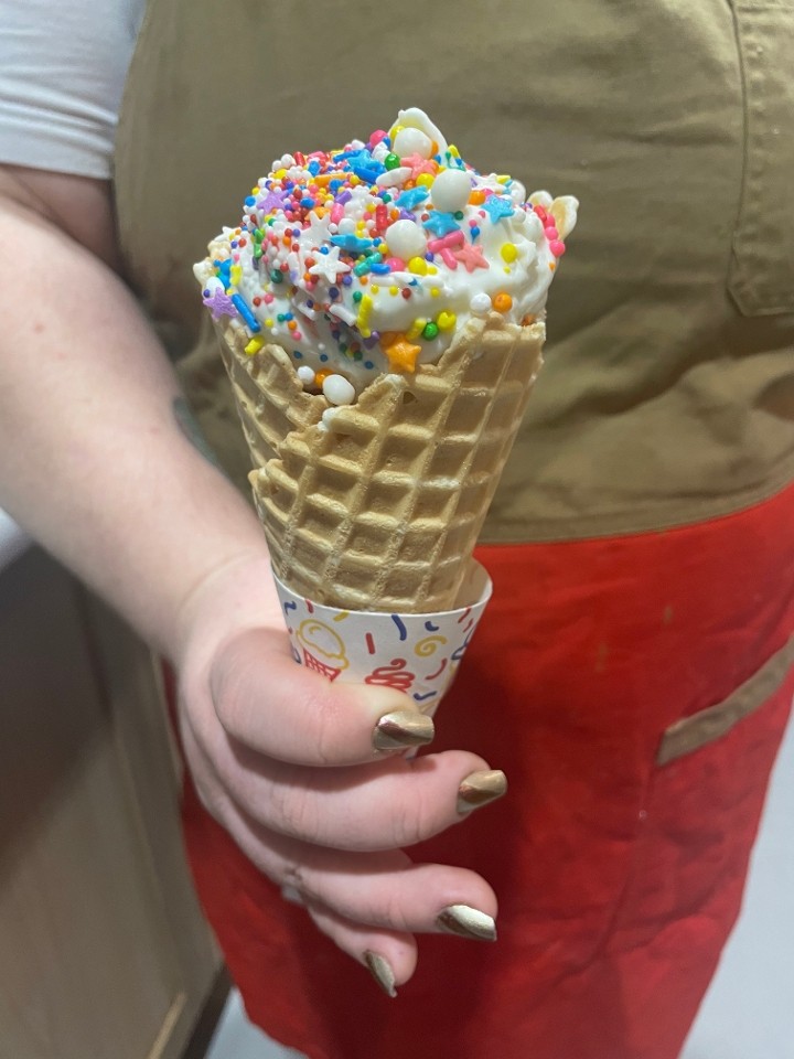 Waffle Cone with Sprinkles